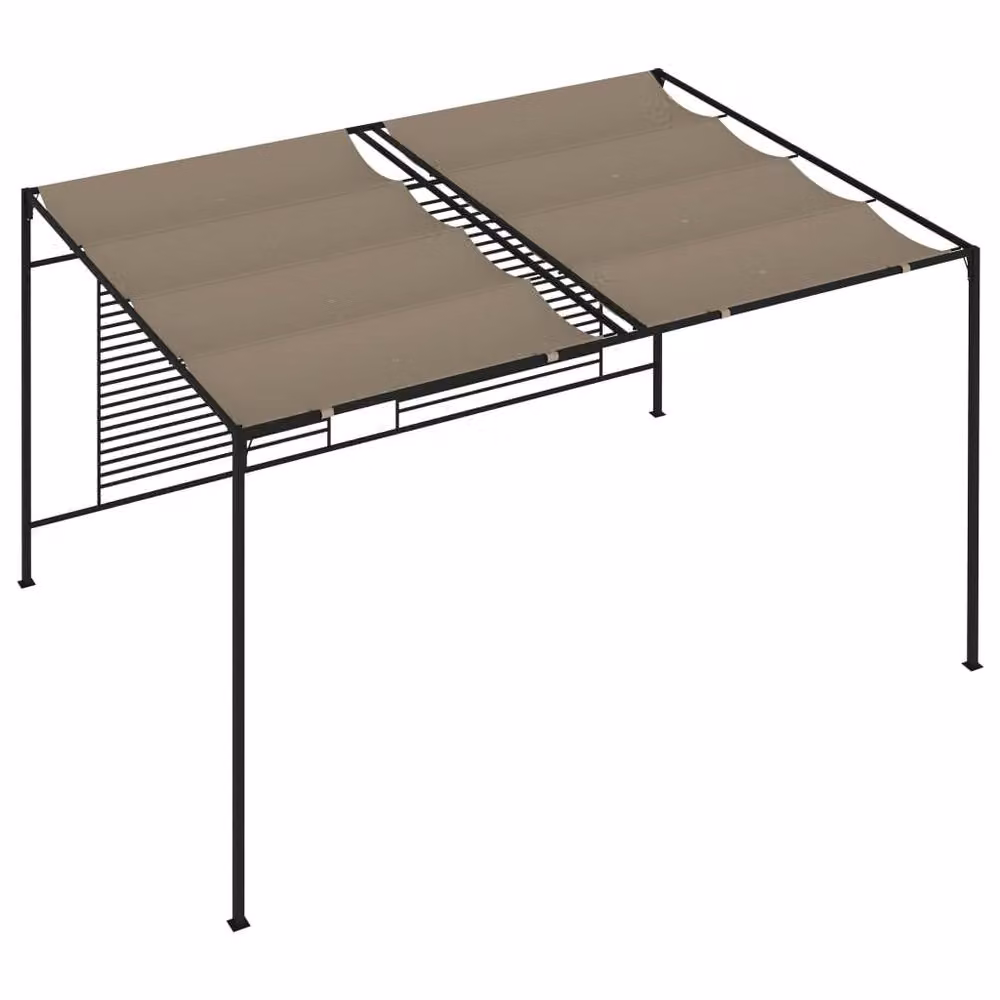 Berkfield Home Gazebo with Retractable Roof, Beige, W: 4.0 m, D: 3.0 m, H: 2.3 m – 2