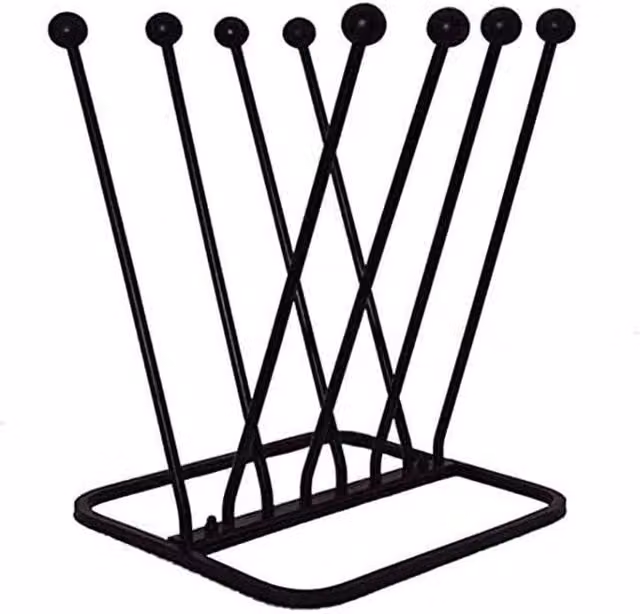 VOGREX Black Steel Freestanding Boot Rack for 4 Pairs – 1
