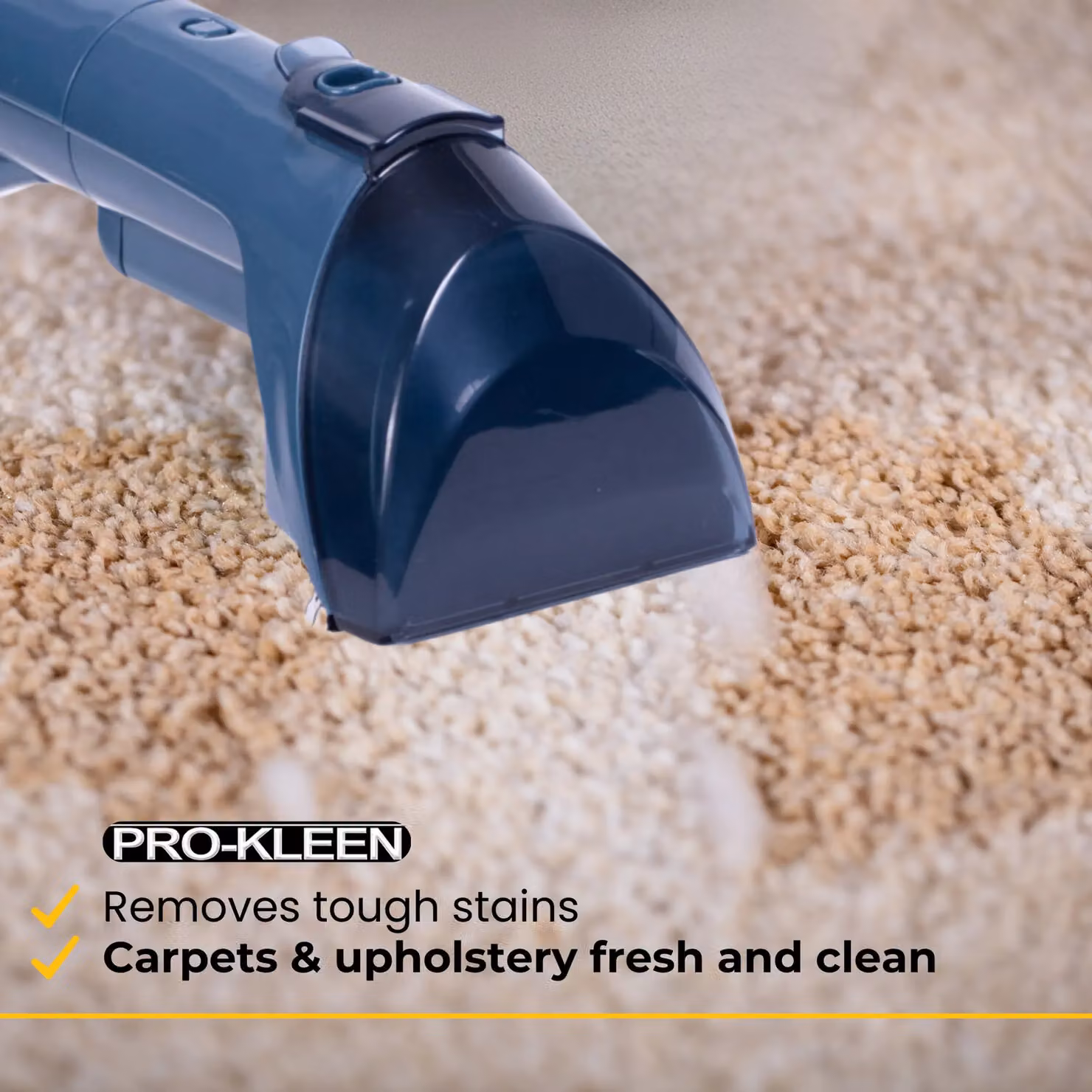 ProKleen Spot Cleaner Carpet Washer in Grey with 1.8L Tank, 650W Power and 1L Lemon Carpet Shampoo – 4