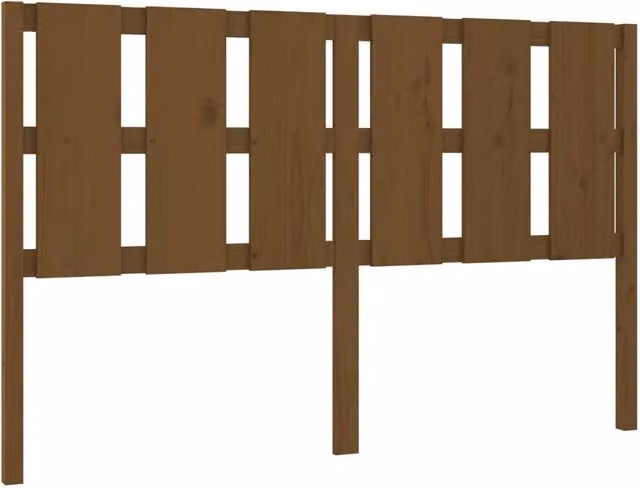 Berkfield Home Rustic Solid Wood Pine Bed Headboard, Honey Brown, W: 155.5 cm, D: 4 cm, H: 100 cm – 1