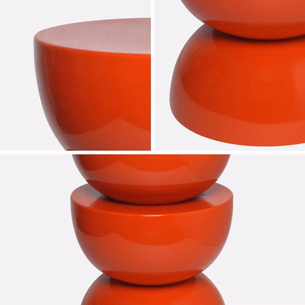 sweeek Metal Coffee Table, Side Table or Bedside Table with Glossy Finish in Coral – 5