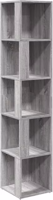 Berkfield Home Corner Cabinet in Grey Sonoma, W/D/H: 33 x 33 x 164.5 cm