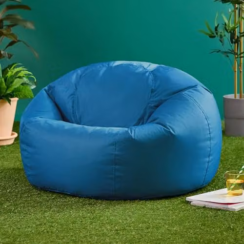 Bean Bag Bazaar Kingston Classic Adult Indoor Outdoor Bean Bag Chair in Petrol Blue – 2