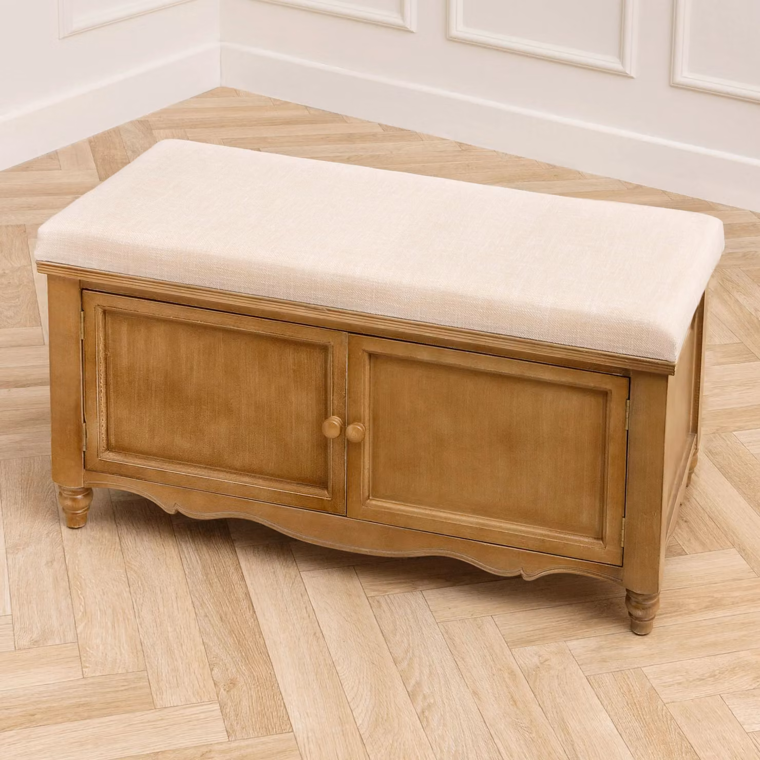 Voyage Maison Rosalie Wooden Bench in Beige – 3