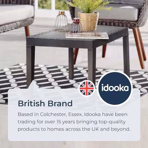 idooka Outdoor Rug in Black and Green with Dotted Pattern, W/D/H: 180 x 90 x 0 cm – 5