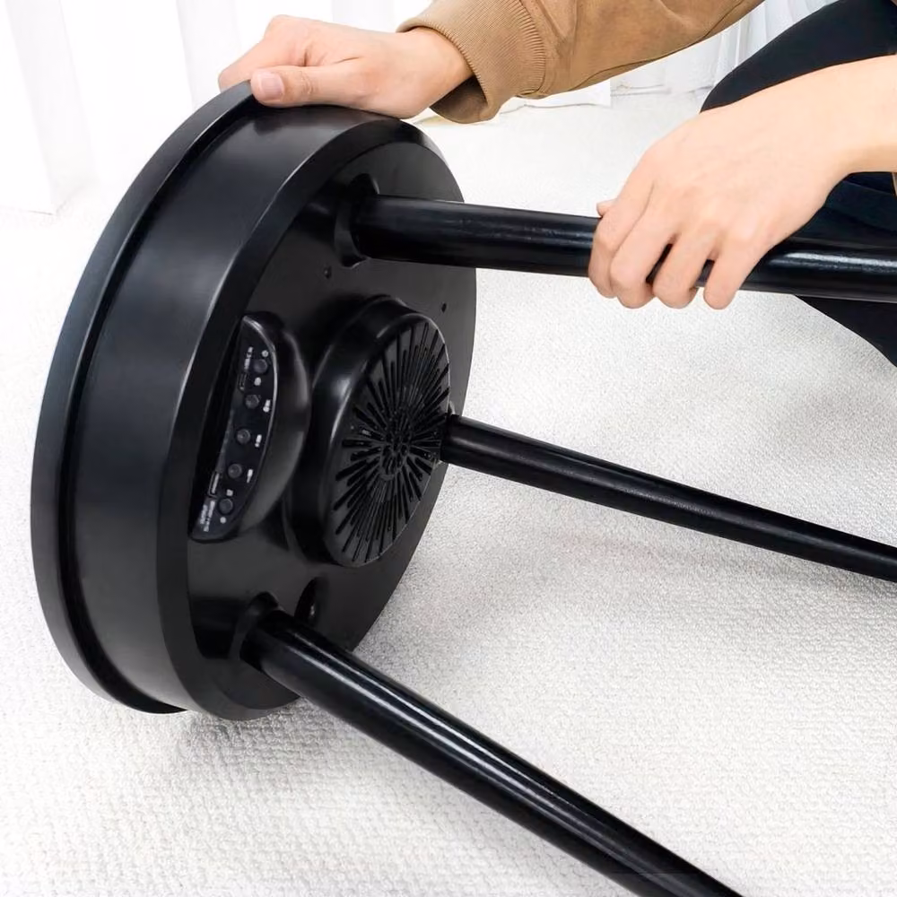 Kelvenix Round Side Table in Black with Carbon Fiber and Composite Finish – 4