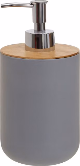 Orsina Grey Bamboo Fibre Lotion Dispenser with Silver Pump, 500ml, W: 9 cm, D: 9 cm, H: 18 cm – 2