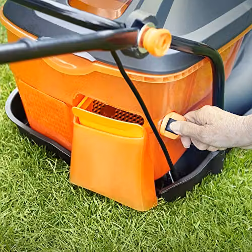 LawnMaster 36cm Electric Hover Mower with Collection Bag, Orange – 4