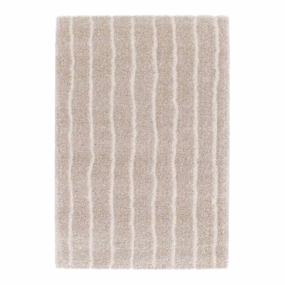 sweeek Indoor Striped Rug in Beige and Brown, W: 200 cm, D: 290 cm – 2