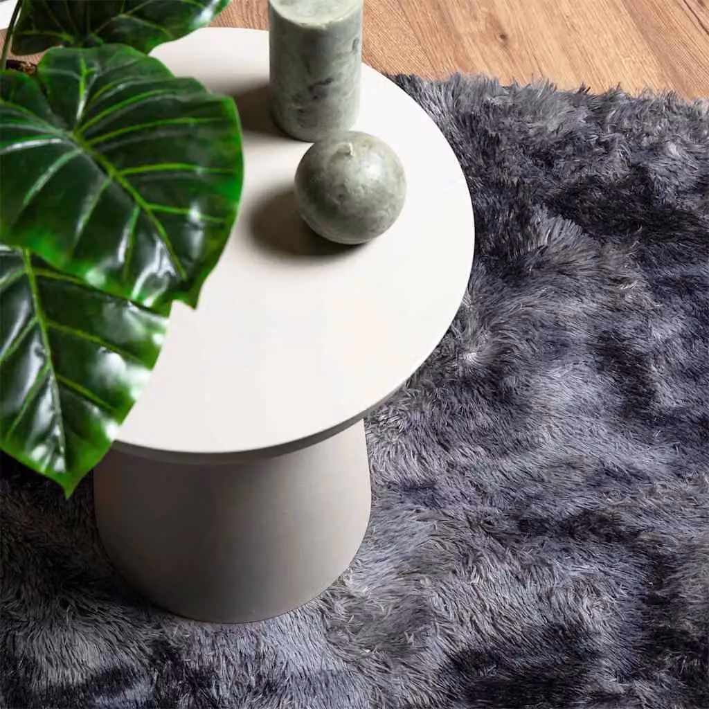 Berkfield Home NAVARRA Shaggy High Pile Rug, Dark Grey, W/D/H: 200 x 200 x 1 cm – 7