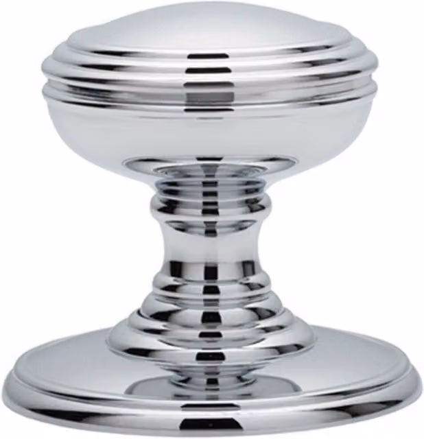 Loops Pair of Textured Mortice Door Knobs in Polished Chrome, 70mm Diameter