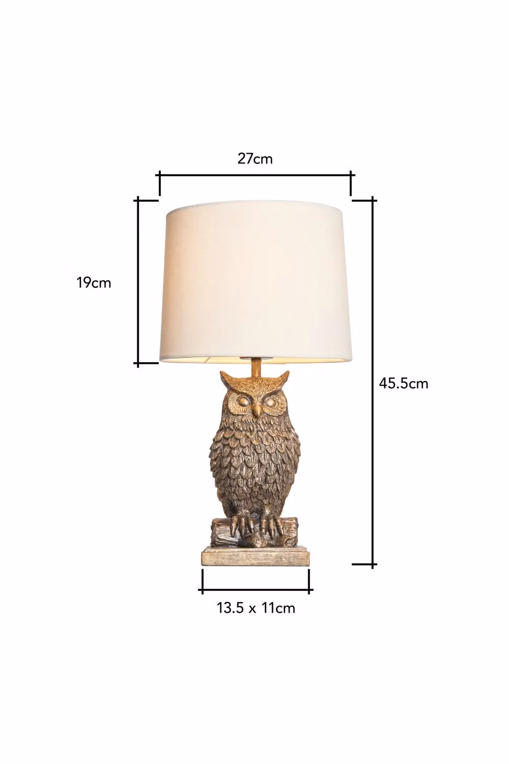 BHS Lighting Lucille Bronze Owl Table Lamp in Brown – 2