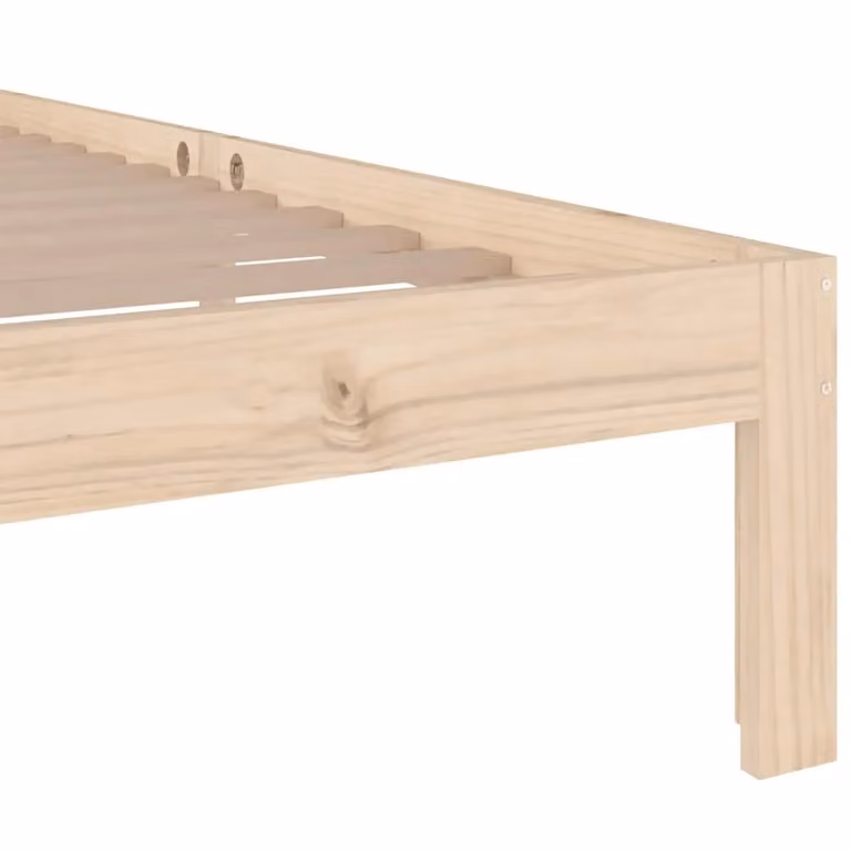 Berkfield Home Solid Wood Pine Bed Frame in Brown, W/D/H: 90 x 200 cm