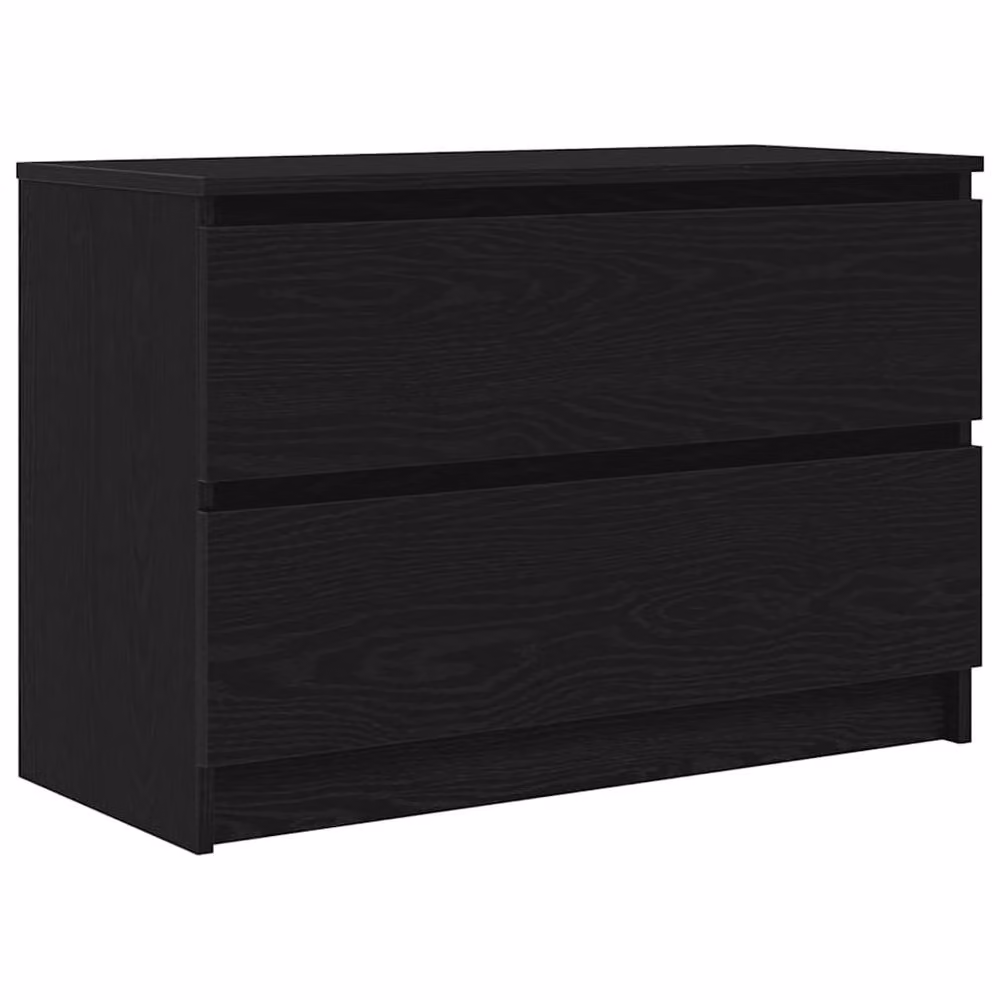 Berkfield Home Modern Black TV Cabinet in Engineered Wood W/D/H: 80 x 35 x 54 cm – 2