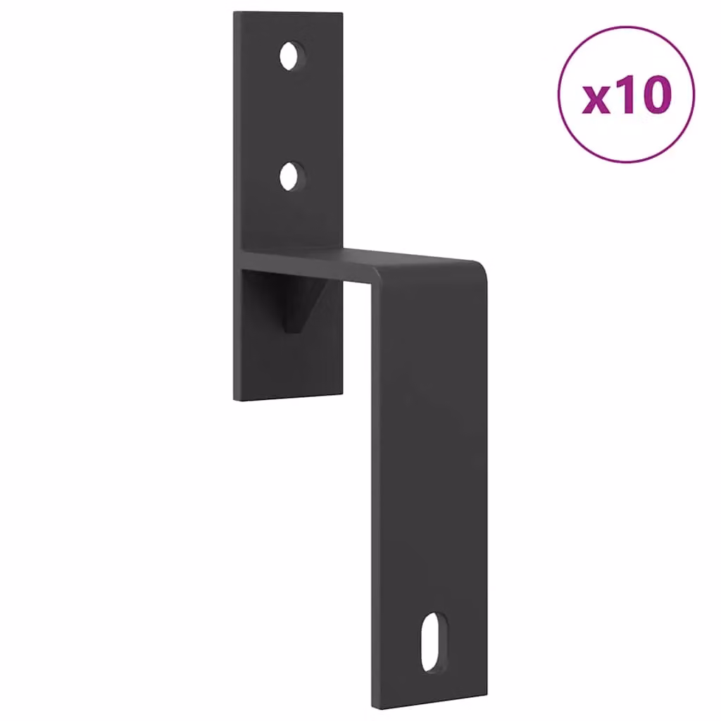 Berkfield Home Sliding Door Hardware Kit, Matt Black Steel – 2