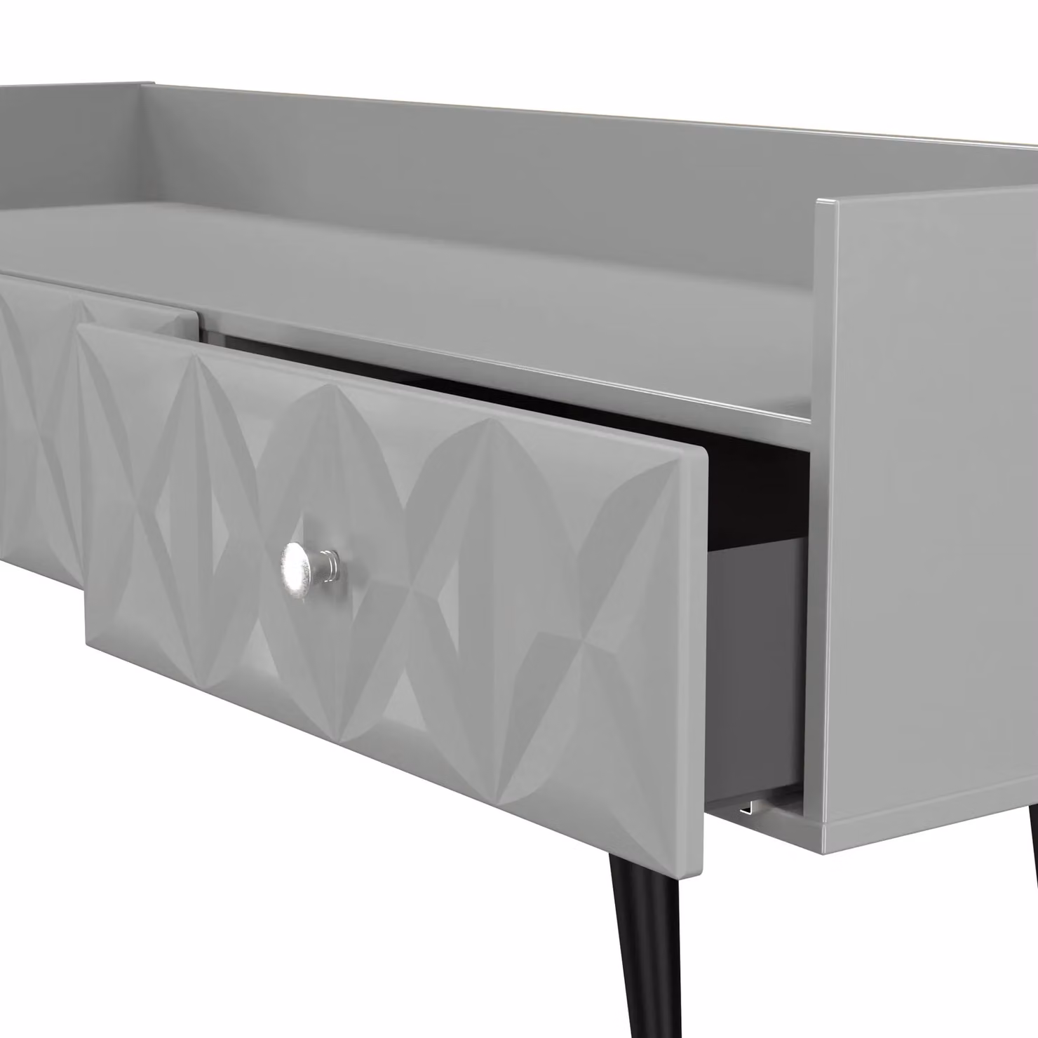 Ready Assembled 2 U Toledo 2 Drawer Coffee TV Unit in Dark Grey – 3