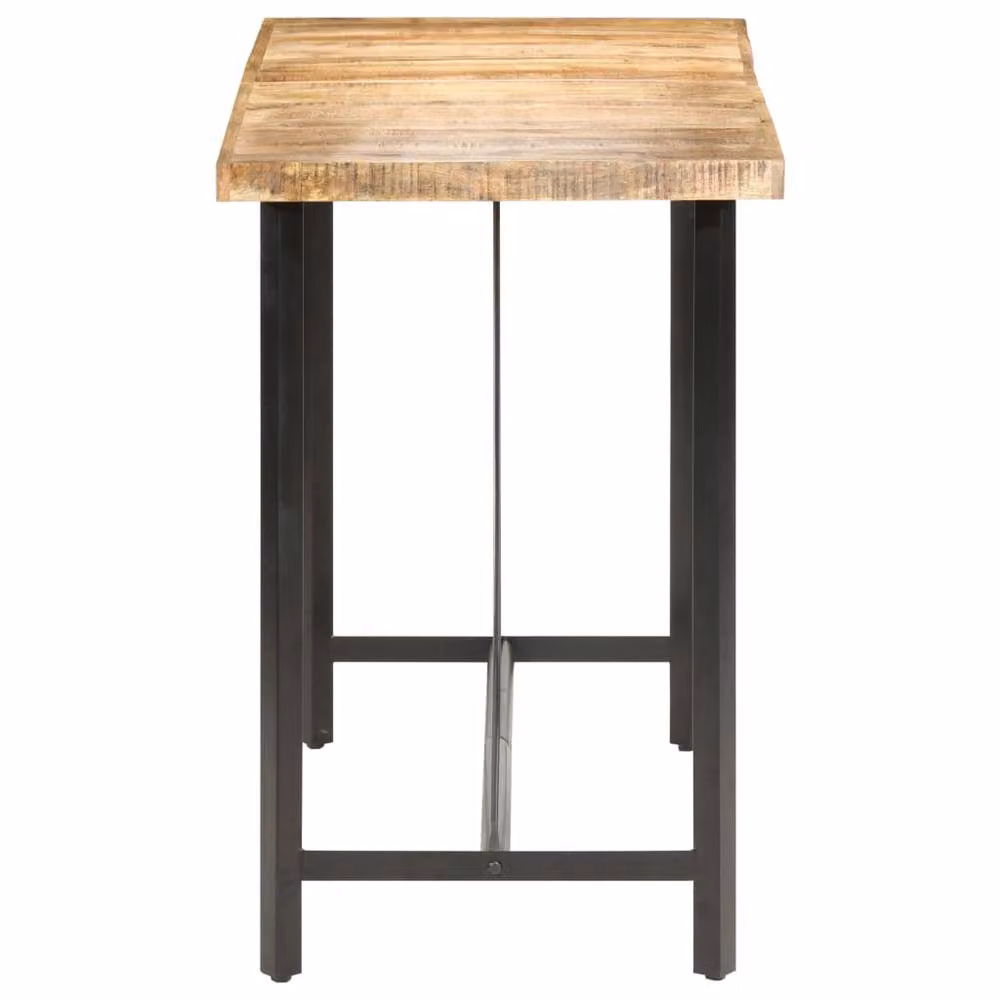Berkfield Industrial Home Bar Table in Brown Rough Mango Wood, W/D/H: 180 x 70 x 107 cm – 2