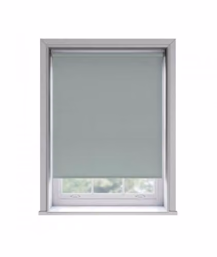 New Edge Blinds Duck Egg Blue Thermal Blackout Roller Blind, W: 45 cm, H: 170 cm