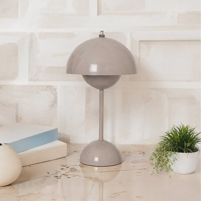 Komore Dimmable Rechargeable Tabletop Lamp in White
