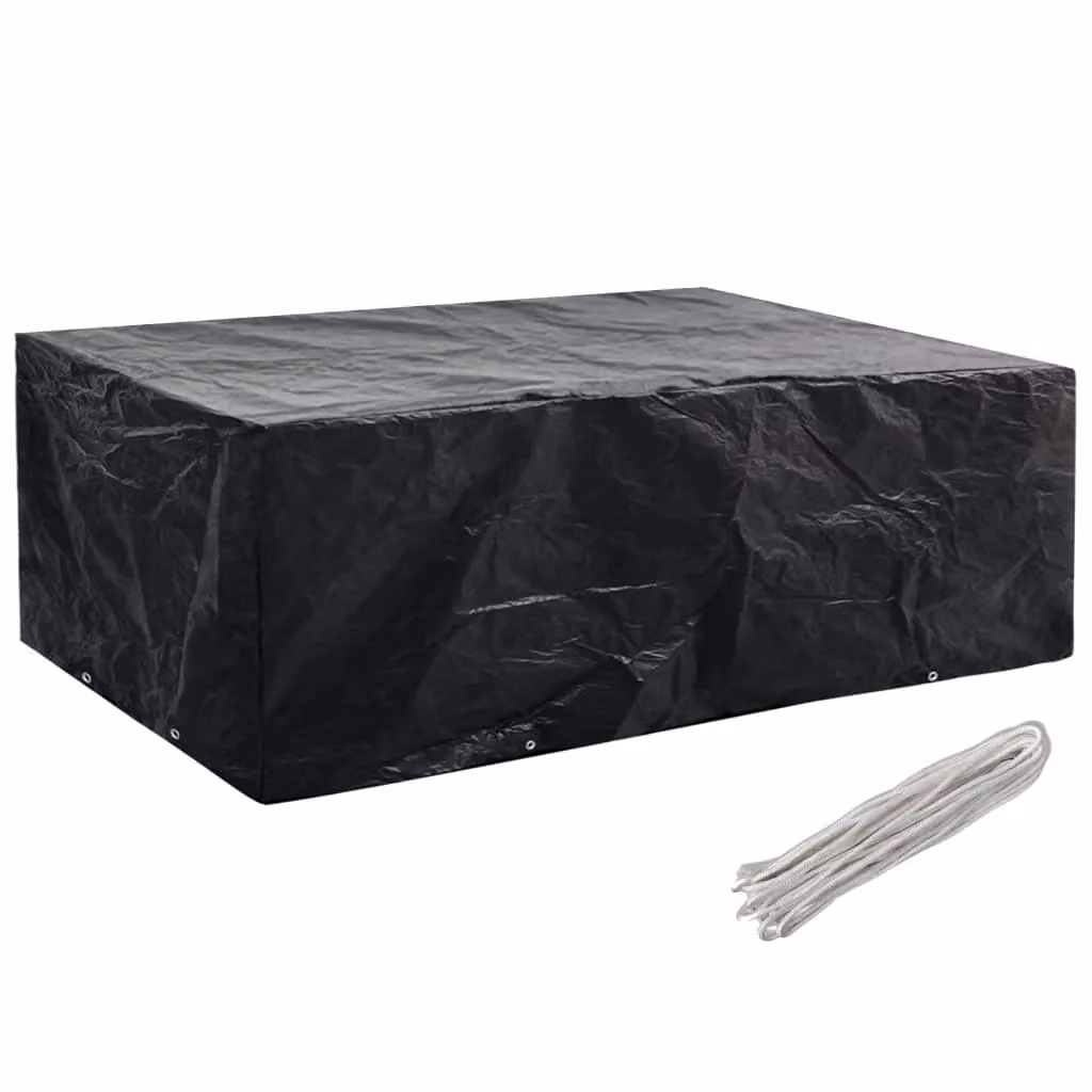 Berkfield Home Garden Furniture Cover with 8 Eyelets, Black, W/D/H: 242 x 162 x 100 cm – 2