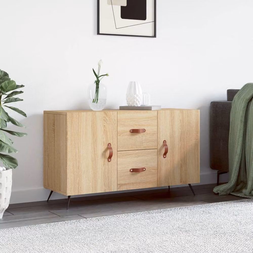 Berkfield Home Modern Sideboard in Sonoma Oak, Light Brown, W/D/H: 100 x 36 x 60 cm – 2