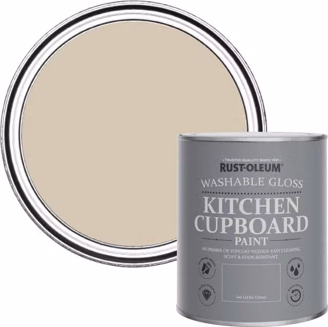 Rust-Oleum Kitchen Cupboard Paint in Gloss Finish, Butterscotch, 750ml