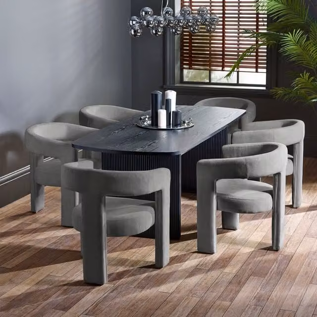 Julian Bowen Elara Modern Grey Chenille Upholstered Chair