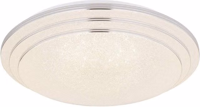 Netlighting Aley Patterned Glass Ceiling Light in White with Dimmable LED – 1