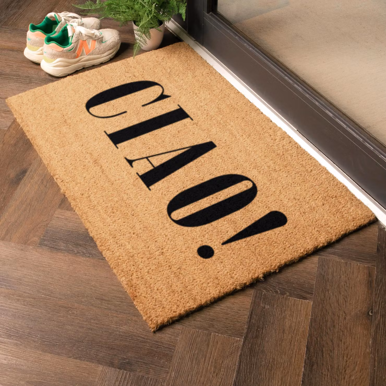 Artsy Mats Ciao Country Grey and Brown Coir Doormat, W: 60 cm, D: 90 cm – 2