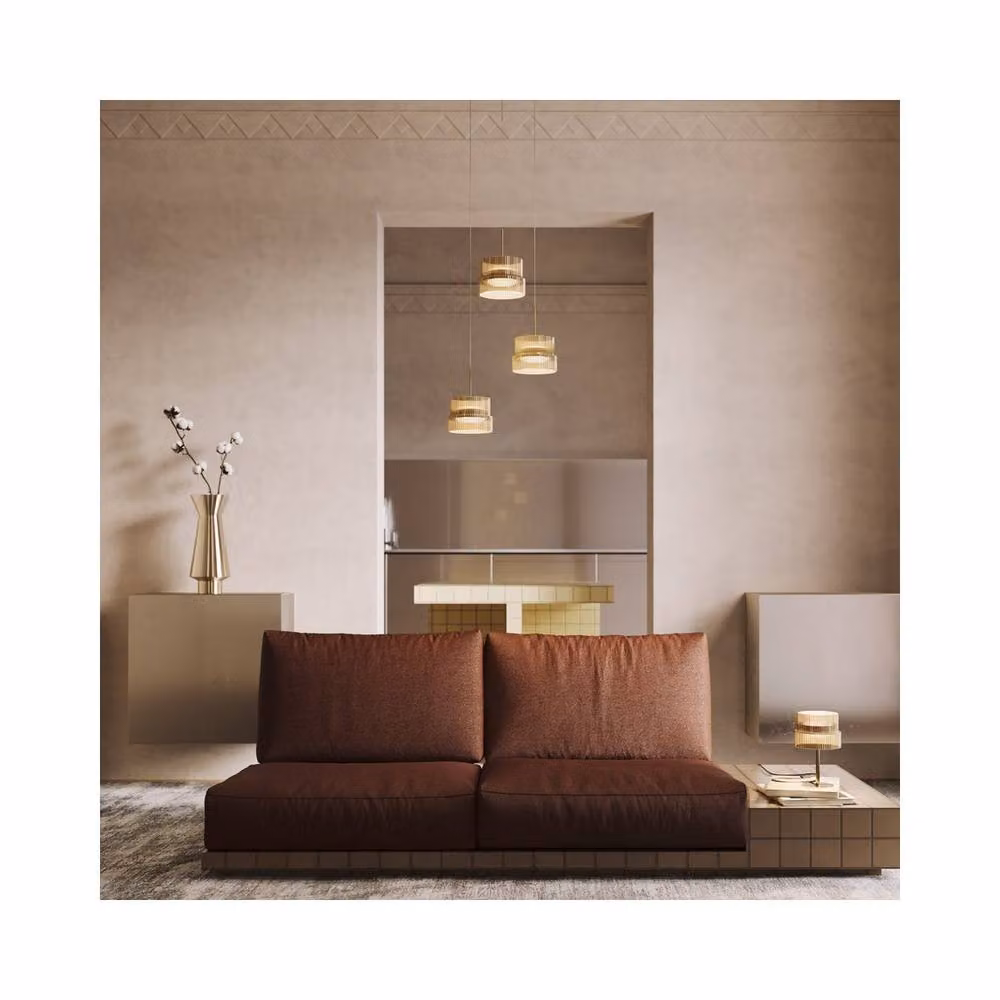 Netlighting Scala LED Cluster Pendant Ceiling Light in Bronze with Transparent Glass and Dimmable Warm White 3000K Light – 2