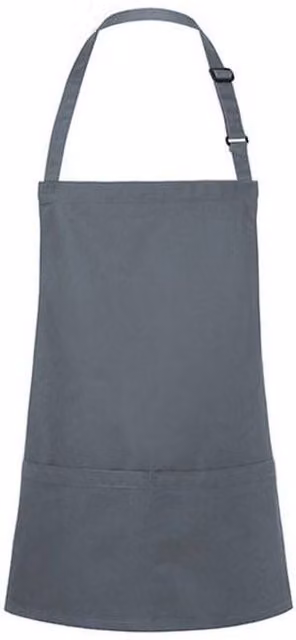 Karlowsky Pocket Buckle Bib Apron in Dark Grey