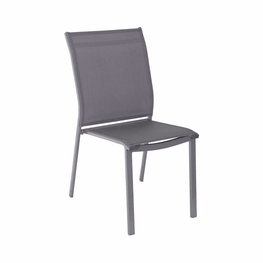 sweeek Acacia Wood and Aluminium Garden Table with 8 Chairs in Dark Grey – 2