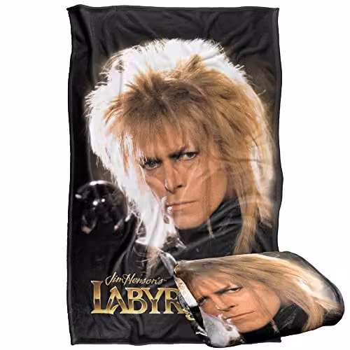 LOGOVISION Jim Henson Labyrinth Jareth Crystal Ball Super Soft Fleece Throw Blanket, Multicolour, W: 91 cm, D: 147 cm