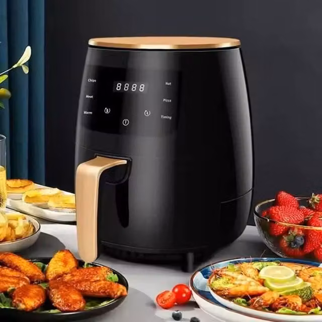 Nordara 6L Digital Air Fryer Cooker in Black and Gold