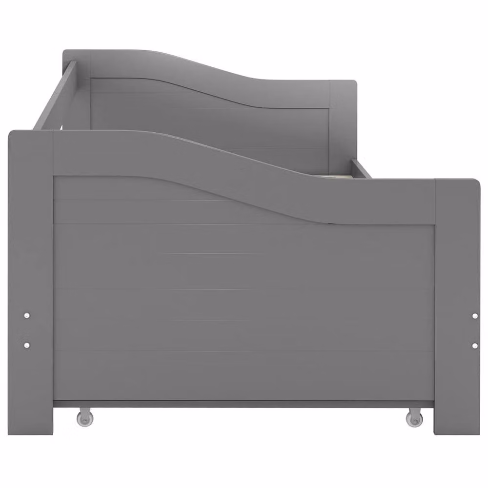 Berkfield Home Grey Pinewood Pull-out Sofa Bed Frame, W/D/H: 90 x 200 x 66 cm – 4