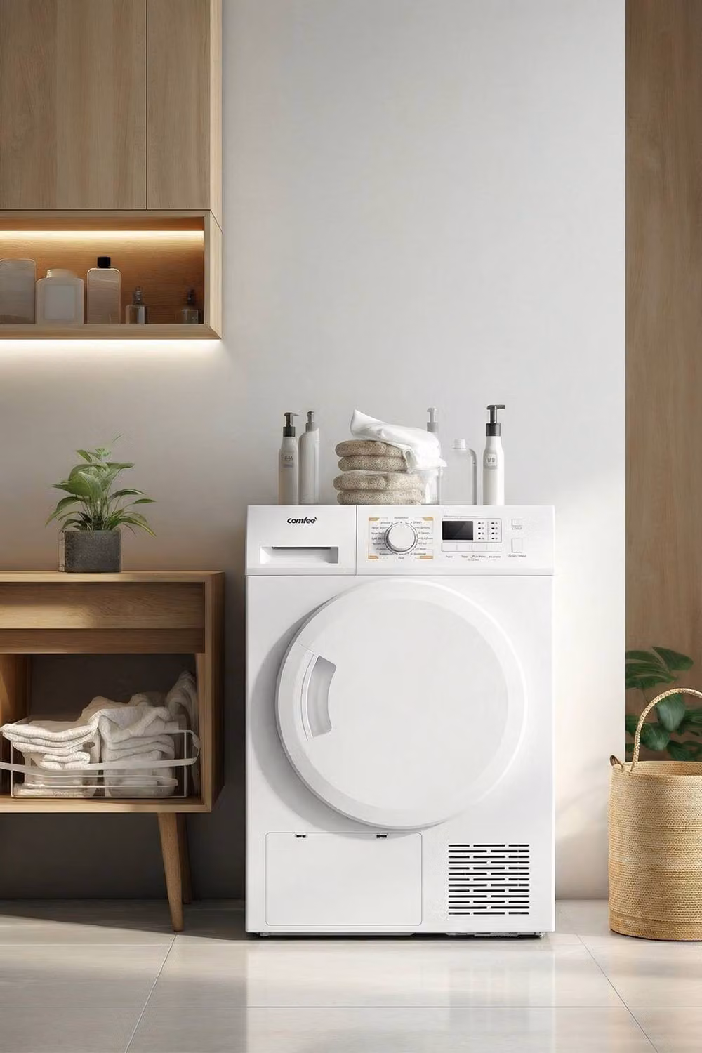 Living and Home 8kg Heat Pump Tumble Dryer in White with Reversible Drum and Steam Programs – 3