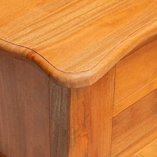 vidaXL Rustic Side Table in Brown Solid Wood, W/D/H: 60.5 x 30 x 61 cm – 3