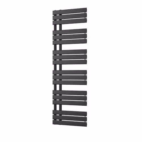 UK Radiators Tristan Black Flat Tube Designer Heated Towel Rail, H: 156.4 cm, W: 50 cm – 2