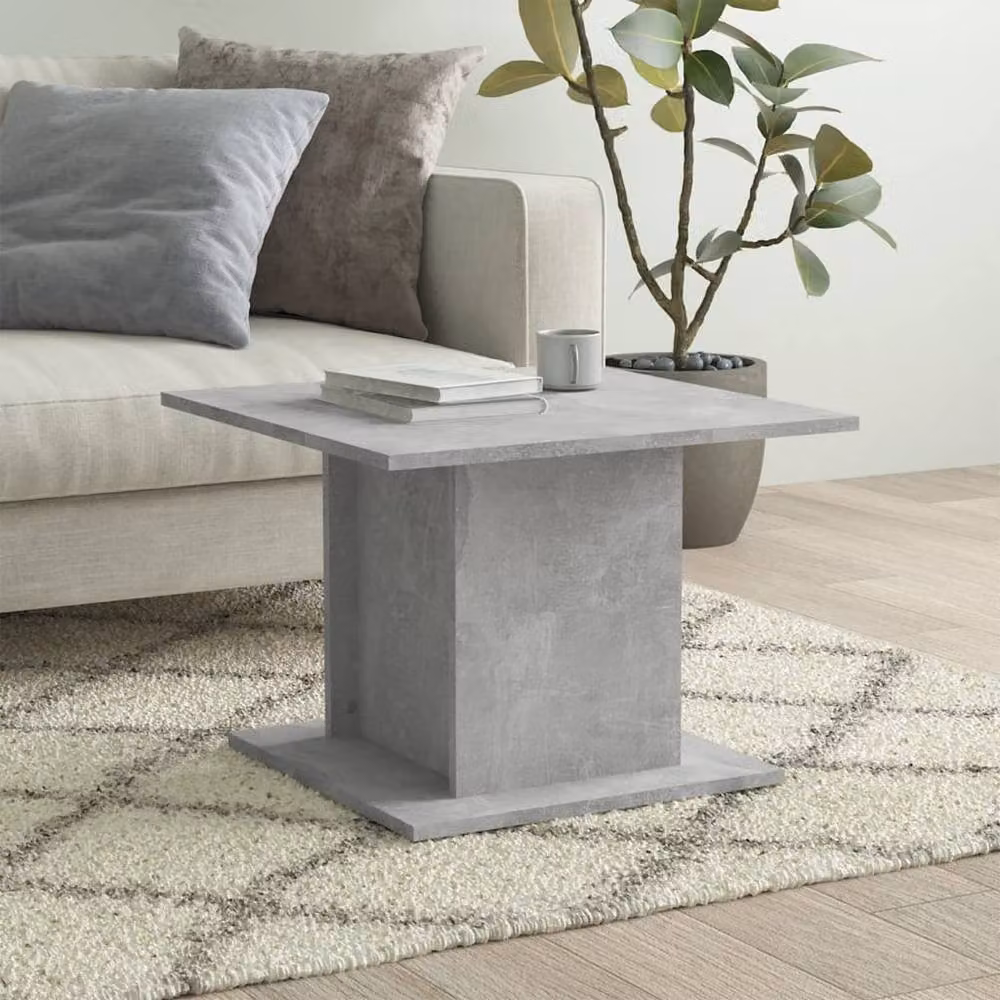 Berkfield Home Modern Square Coffee Table in Concrete Grey, W/D/H: 55.5 x 55.5 x 40 cm – 2