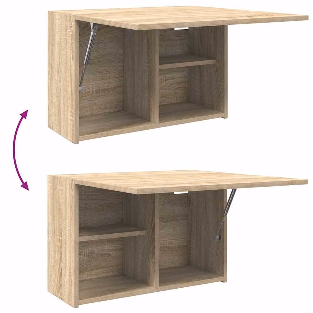 Berkfield Home Decorative Bathroom Wall Cabinet in Sonoma Oak, Beige, W/D/H: 60 x 25 x 40 cm – 3