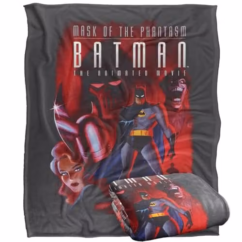 LOGOVISION Batman Phantasm Silky Touch Super Soft Fleece Throw Blanket, Multicolour, W: 127 cm x L: 152.4 cm