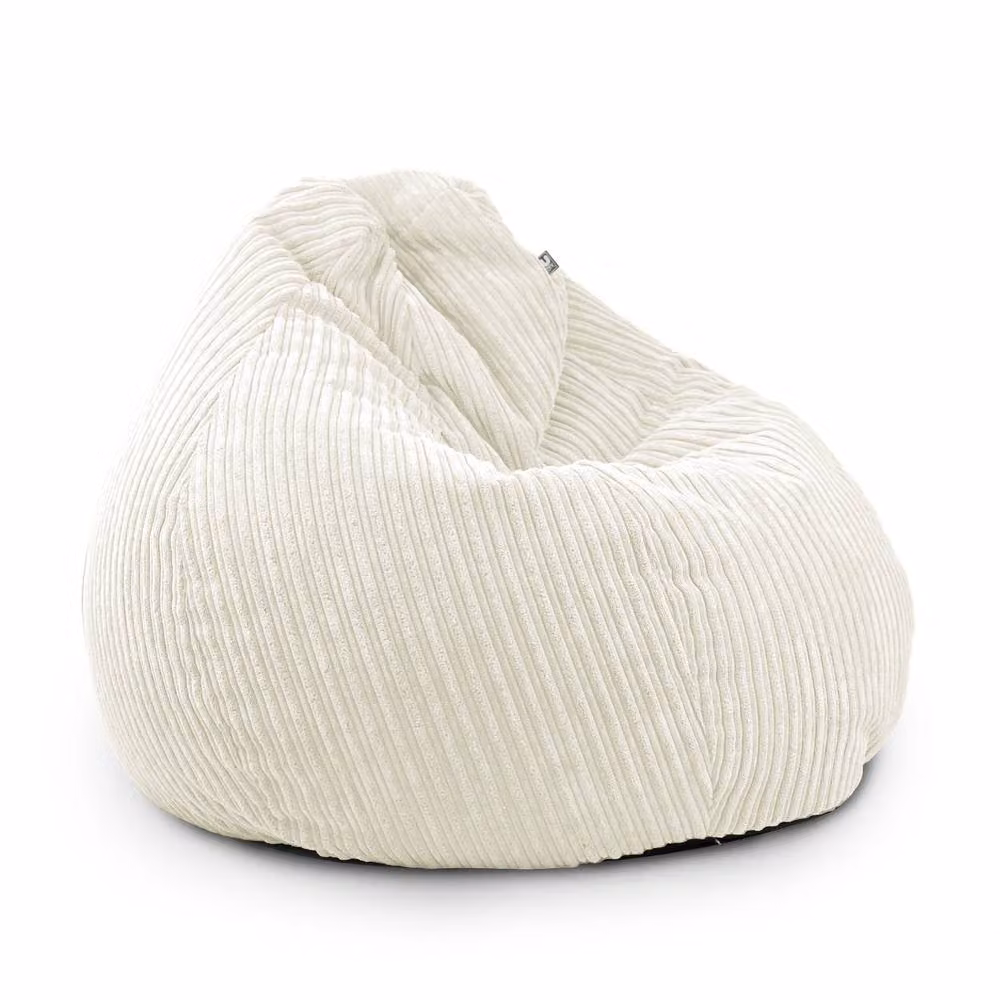 rucomfy Jumbo Cord Slouchbag Indoor Classic Bean Bag for Adults in Ivory – 2