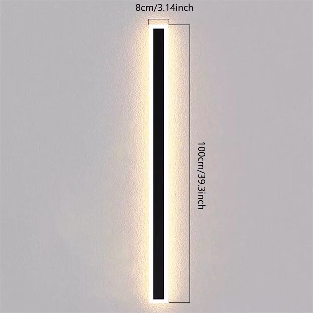SPETLEK LED Outdoor Wall Light Sconce in Black, Warm White, 100 cm – 2