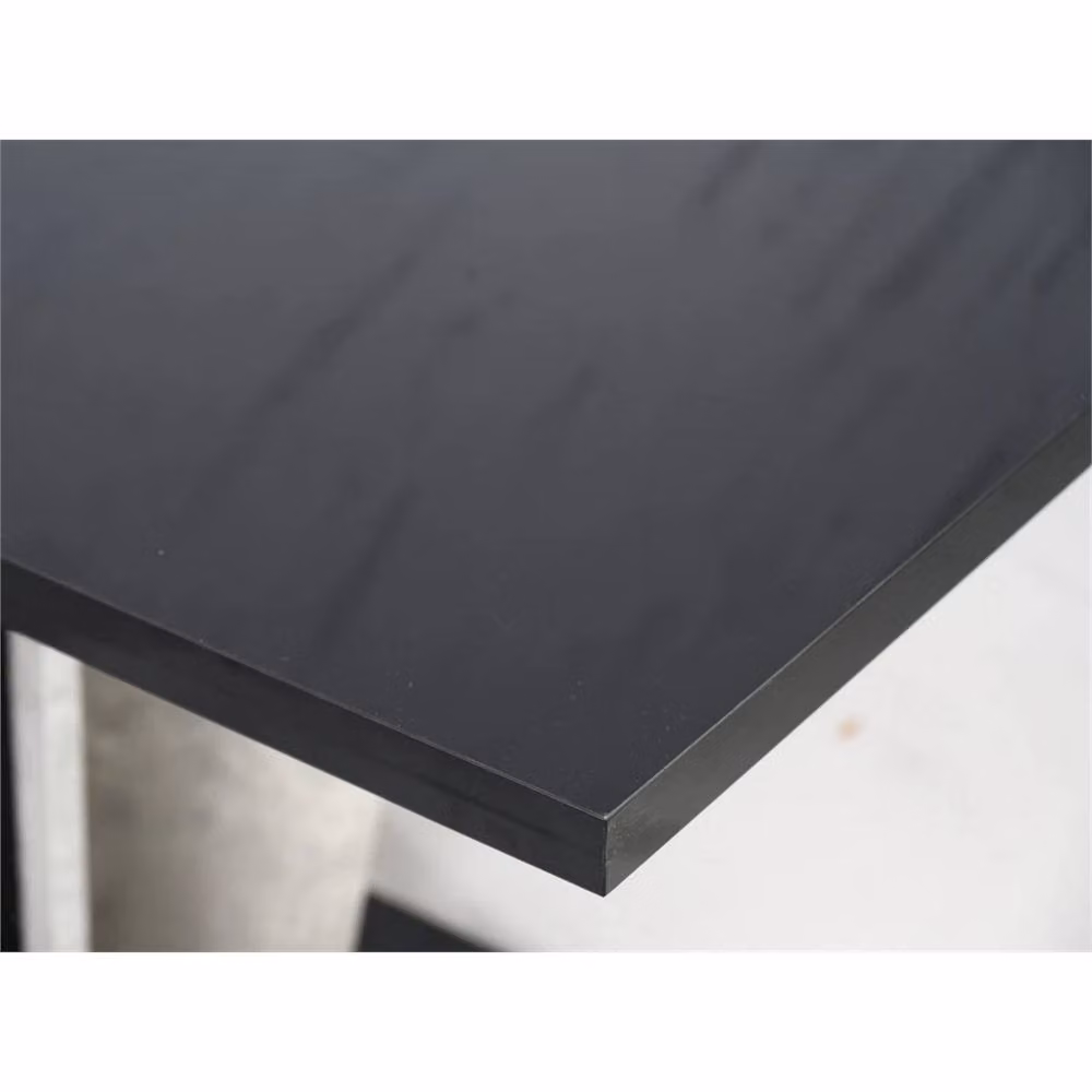 Nordara Black Gloss Extendable Rectangular Dining Table W: 80 cm, D: 80 cm, H: 75 cm (Extendable to 160 cm) – 3
