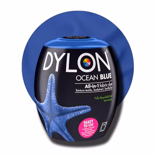 Dylon Fabric Dye Pods for Clothes and Soft Furnishings, Ocean Blue, 350g – 5