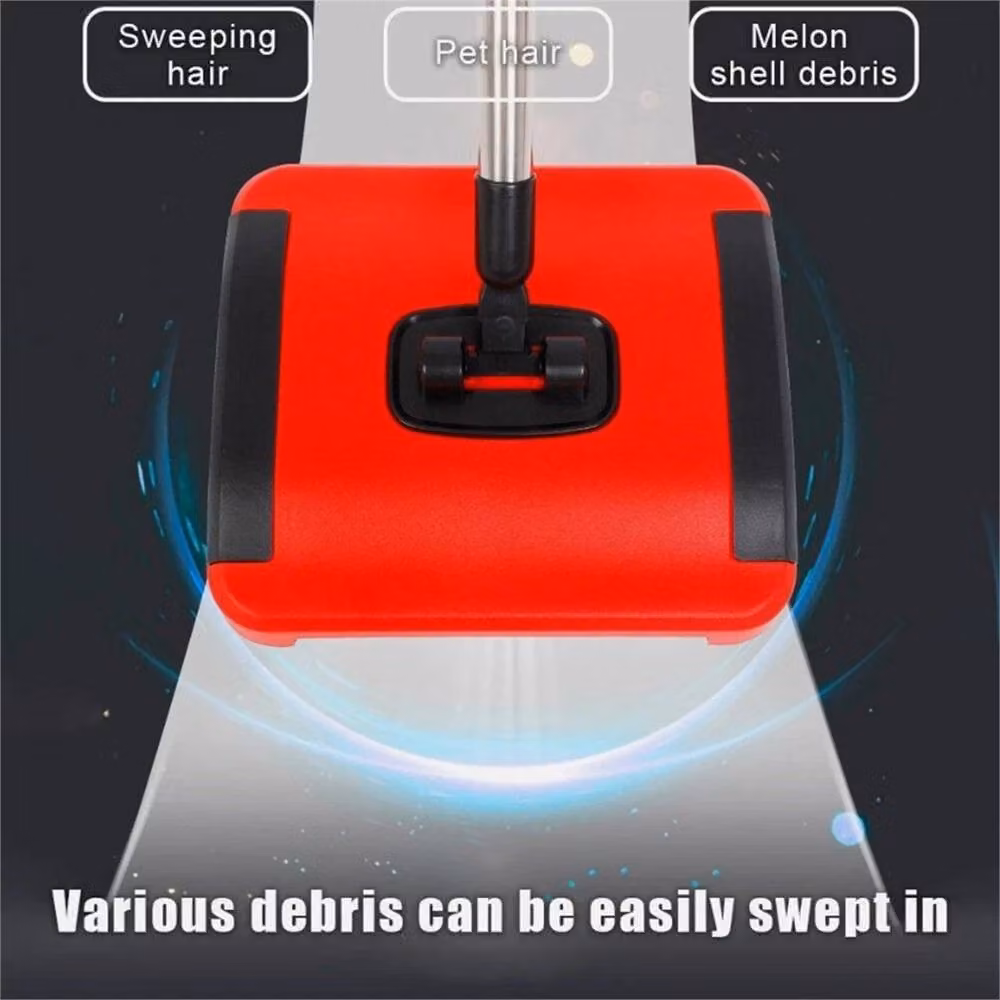 Nordara Lightweight Walk-behind Carpet Sweeper in Red, W: 100 cm, D: 15 cm – 2