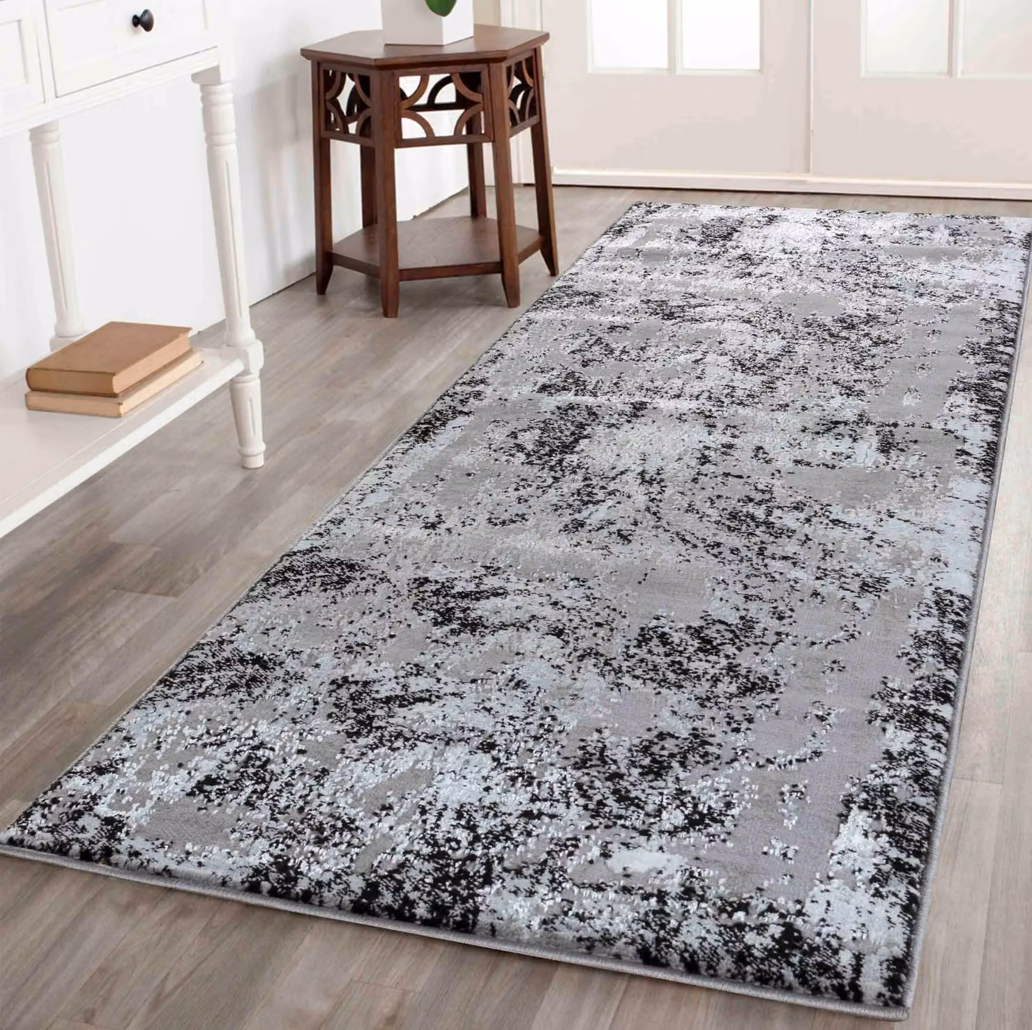 Desire Rugs Serenity Modern Abstract Area Rug in Black, W: 200 cm, D: 290 cm – 4