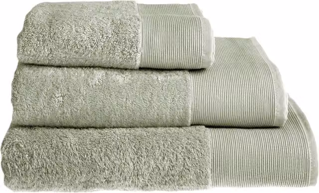 Allure Bath Fashions Pack of 2 Bamboo Cotton Terry Bath Towels, Green, W/H: 70 x 125 cm – 1