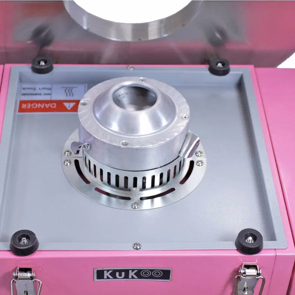 KuKoo Candy Floss Machine with Cart and Protective Dome in Pink – 4