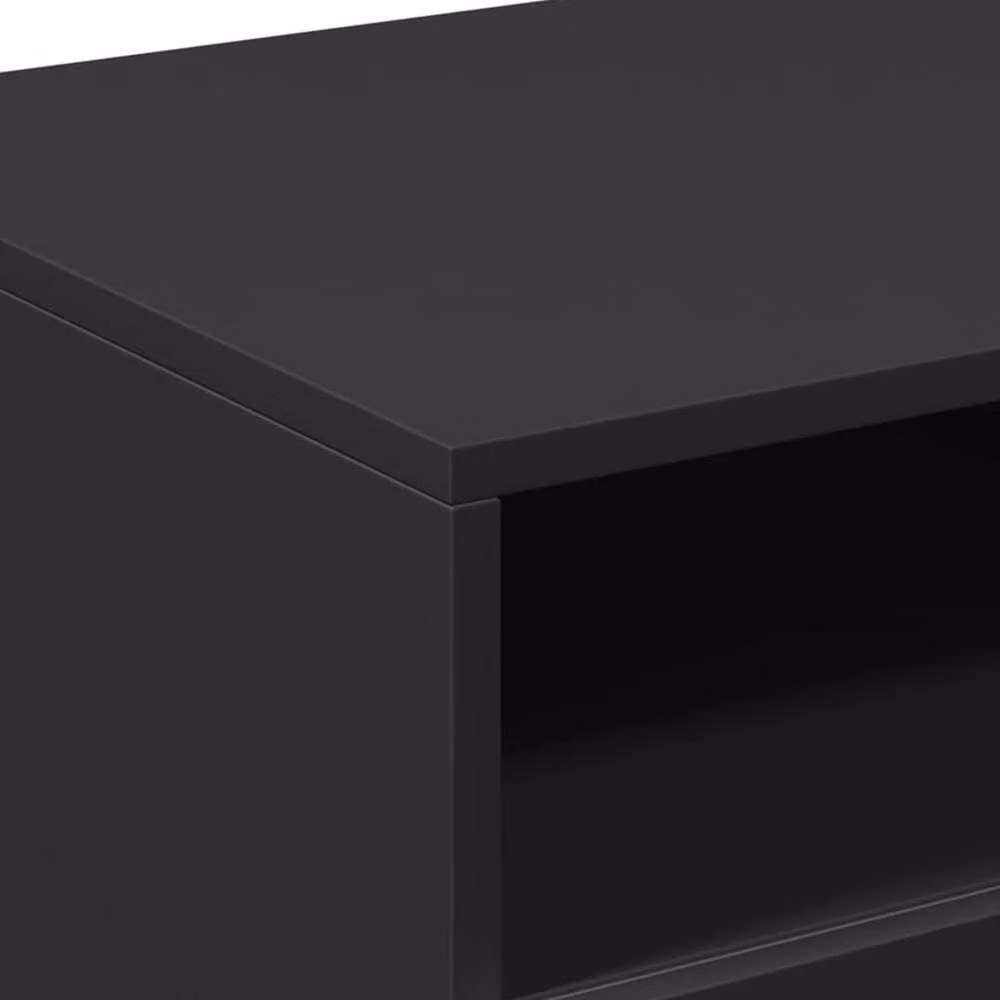 Berkfield Home Modern Black Coffee Table with LED Lights, W/D/H: 90 x 49 x 40 cm – 7